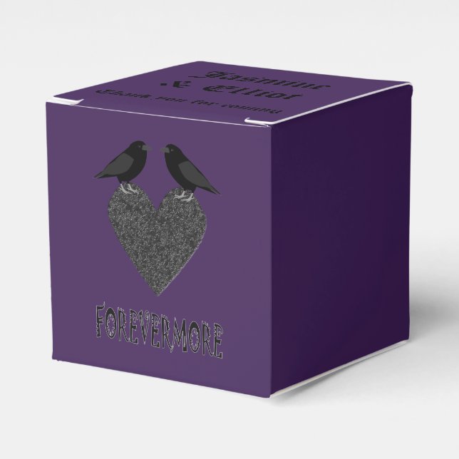 Gothic Ravens und Black Heart Custom Geschenkschachtel (Vorderseite)