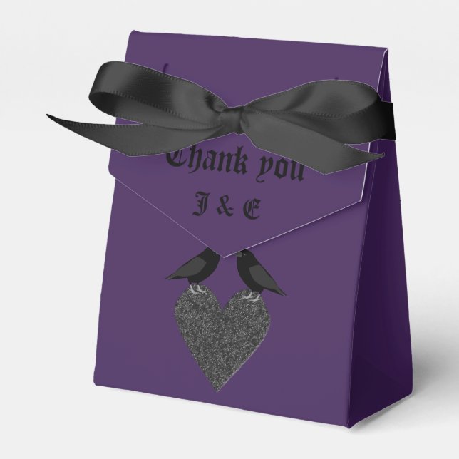 Gothic Ravens und Black Heart Custom Geschenkschachtel (Vorderseite)