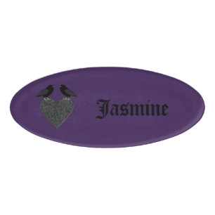 Gothic Ravens und Black Heart Custom Namenschild
