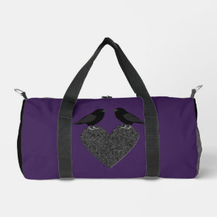 Gothic Ravens und Black Heart Gemustert Duffle Bag