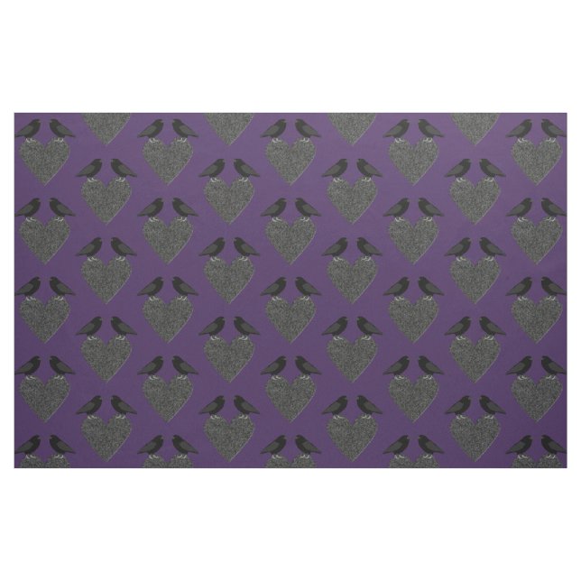 Gothic Ravens und Black Heart Stoff (Fat Quarter (45,7 x 55,9 cm))