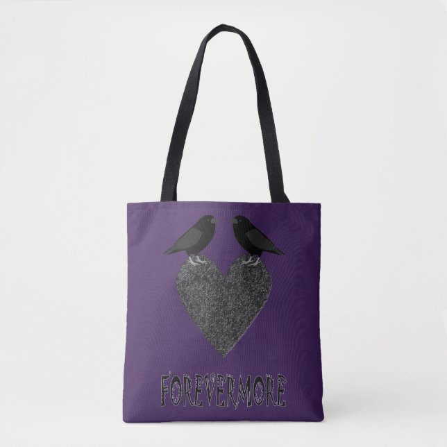 Gothic Ravens und Black Heart Tasche (Vorderseite)