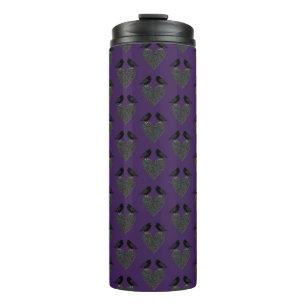 Gothic Ravens und Black Heart Thermosbecher