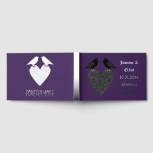 Gothic Ravens und Black Heart Wedding Gästebuch
