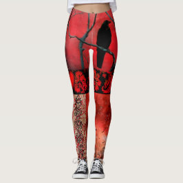 Gothic Red All-Over-Print Leggings