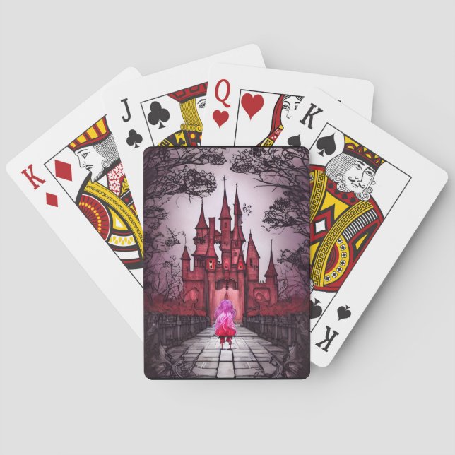Gothic Red Castle Spielkarten (Rückseite)
