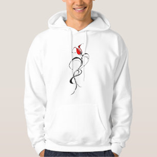 Gothic Red Rose Lady Surrealer Stammes-Tätowierkun Hoodie