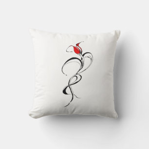 Gothic Red Rose Lady Surrealer Stammes-Tätowierkun Kissen