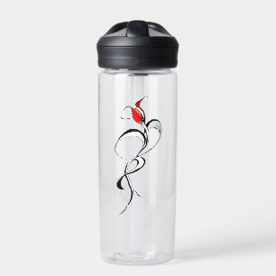 Gothic Red Rose Lady Surrealer Stammes-Tätowierkun Trinkflasche