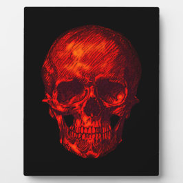 Gothic Red Skull Fotoplatte
