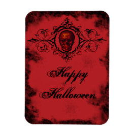 Gothic Red Skull Magnet