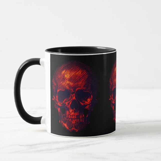 Gothic Red Skulls Tasse (Links)