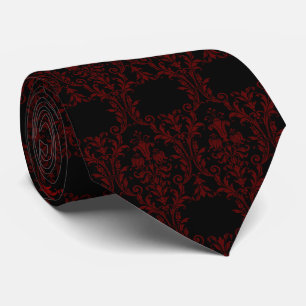 Gothic Red Small Acanthus Wedding Krawatte