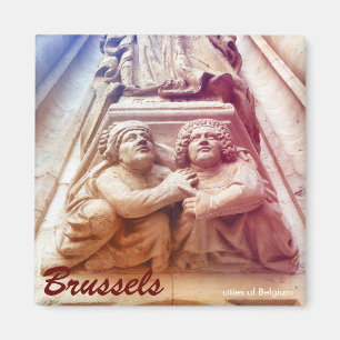 Gothic Relief on Grand Place, Brüssel, Belgien Magnet