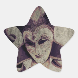 Gothic Renaissance Evil Clown Joker Stern-Aufkleber