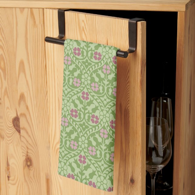 Gothic Revival Floral Kitchtuch Geschirrtuch (Drittel gefaltet)
