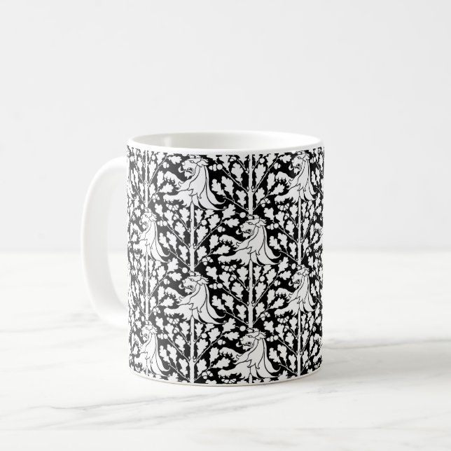 Gothic Revival Lions Coffee Tasse (Vorderseite Links)