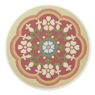 Gothic Revival Rosette Keramik Pull Keramikknauf