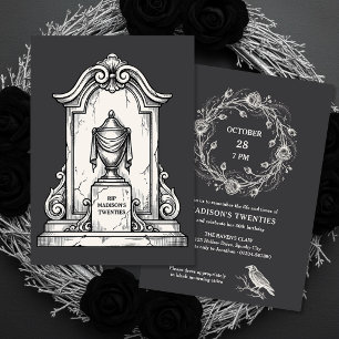 Gothic RIP My Twenties Beerdigung 30. Geburtstag Einladung