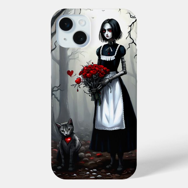 Gothic Robot Girl Case-Mate iPhone Hülle (Rückseite)