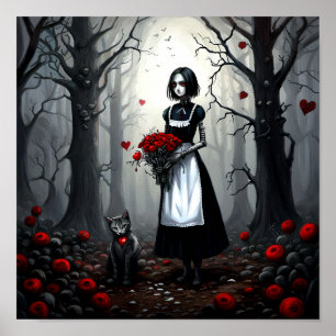 Gothic Robot Girl Poster