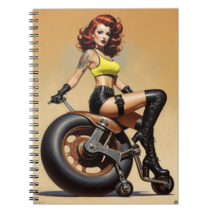 Gothic Roller Derby Girl Notizblock