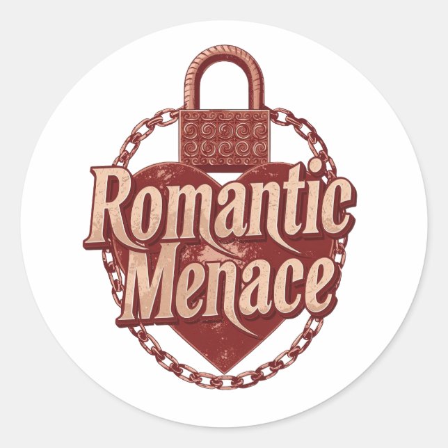 Gothic Romance Anti-Valentine Saying Runder Aufkleber (Vorderseite)