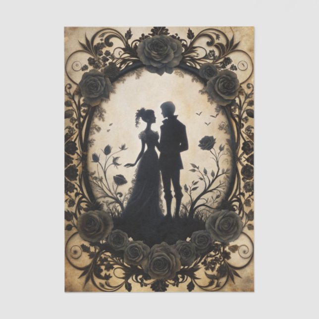 Gothic Romance Decoupage Seidenpapier (Vorderseite)