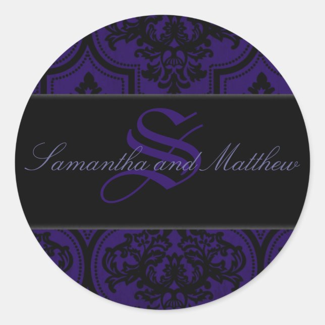 Gothic Romance Monogramm Aufkleber B (Vorderseite)