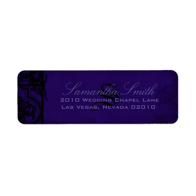 Gothic Romance Return Label (Vorne)