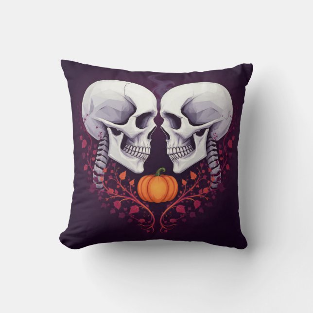Gothic Romance Skull Art  Kissen (Vorderseite)