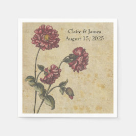 Gothic Romance Wedding Paper Napkin - Dark & Elega Serviette
