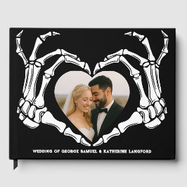 Gothic Romantic Skeleton Hand Halloween Hochzeit Gästebuch