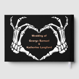 Gothic Romantic Skeleton Hand Halloween Hochzeit Gästebuch