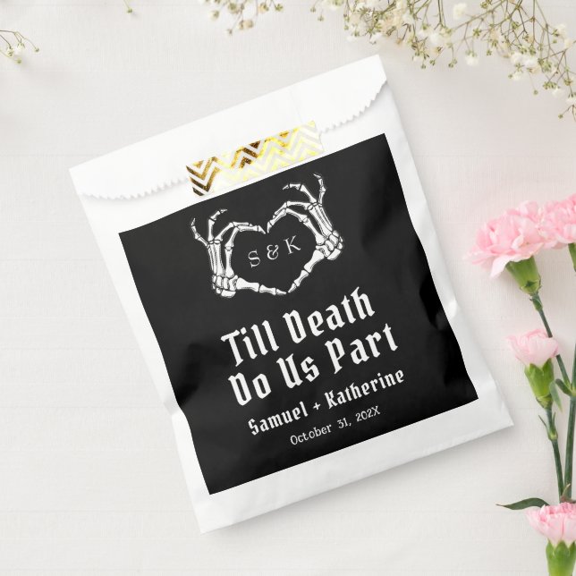 Gothic Romantic Skeleton Hand Halloween Hochzeit Geschenktütchen (Versiegelt)