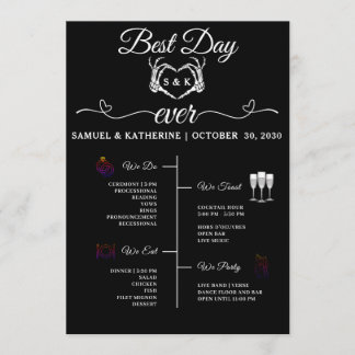 Gothic Romantic Skeleton Hand Halloween Hochzeit Programm