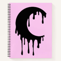 Gothic Rosa Black Dripping Moon Silhouette