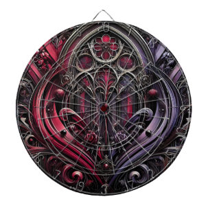Gothic Rose Dartboard für Spielabende Dartscheibe