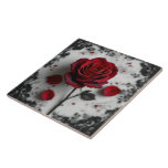 Gothic Rose  Fliese<br><div class="desc">Large (6" X 6") Display your favorite photos, images, and quotes on this vibrant ceramic tile. You can use your custom tile as a trivet or to upgrade your home décor. Great for holiday, wedding, and office gifts. Dimensions: 6"l x 6"w; Thickness: 0.19" Weight: 8.5 oz. Made of white ceramic...</div>
