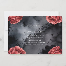 Gothic Rose Frame Couples Dusche Einladung