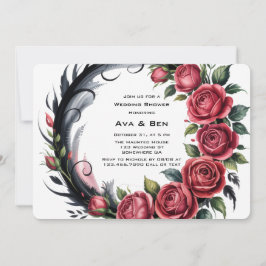 Gothic Rose Frame Polterabend Einladung