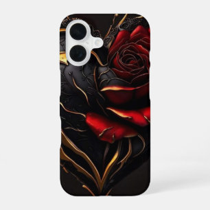 Gothic Rose Herz – Luxus-Dunkel-Kunst-Handyhülle" iPhone 16 Hülle