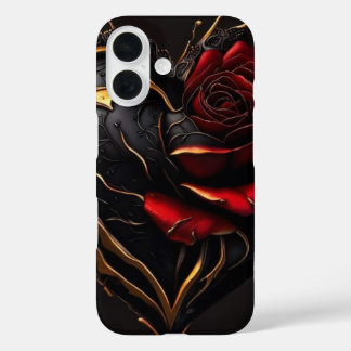 Gothic Rose Herz – Luxus-Dunkel-Kunst-Handyhülle" iPhone 16 Hülle