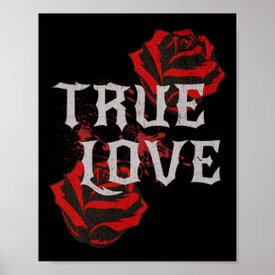 Gothic Rose Punk Liebe Valentine Student Rock Musi Poster