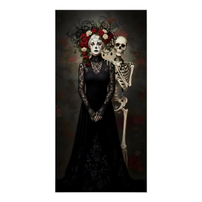 Gothic Rose Queen – Dark Romantic Art Poster (Vorderseite)