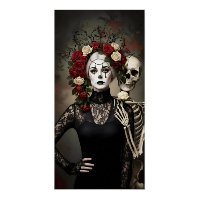 Gothic Rose Queen – Dark Romantic Art Poster (Vorderseite)