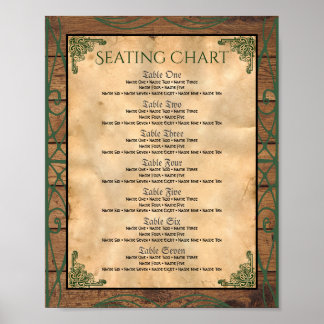 Gothic Rose Rot und Schwarz Tischnummer Poster