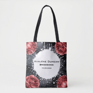 Gothic Rose Wedding Frame Bridesmaids Gefallen Tasche