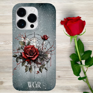 Gothic Rose Wreath Monogram Case-Mate iPhone 14 Pro Hülle