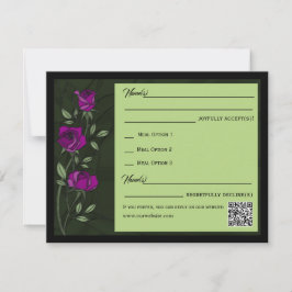 Gothic-Rosen-Antwortkarte RSVP Karte